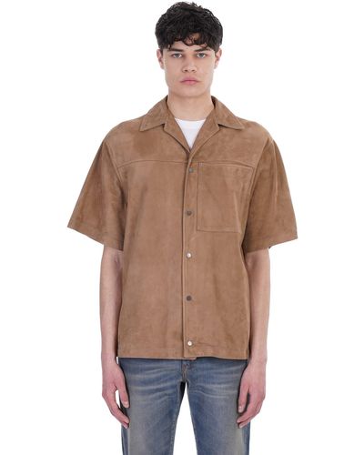 Salvatore Santoro Shirt In Leather - Natural