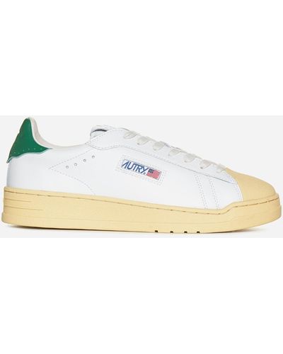 Autry Bob Lutz Low-Top Leather Trainers - White