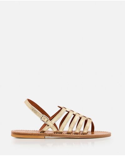 K. Jacques Homere Leather Sandals - Natural