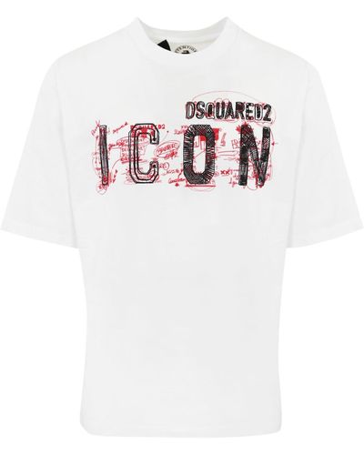 DSquared² T-Shirt With Icon Print - White