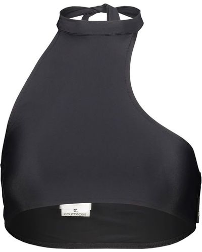 Courreges Courrèges Twist Top Tech Jersey Swimsuit Clothing - Black