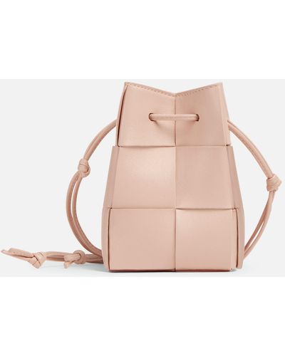 Bottega Veneta Mini Leather Bucket Bag - Pink