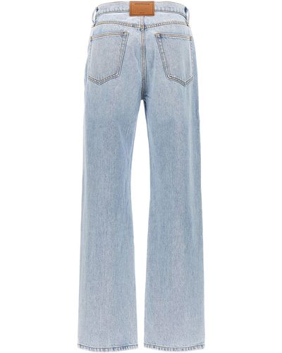 T By Alexander Wang Ez Logo Jeans And Cut-Out - Blue