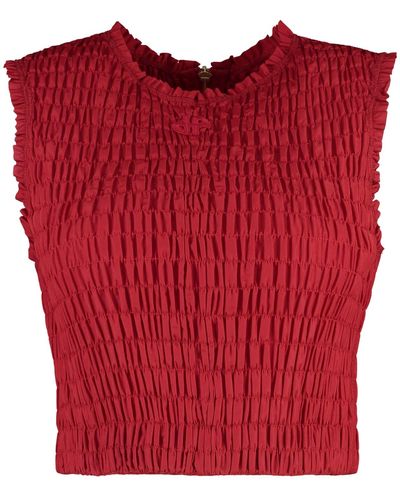 Patou Technical Fabric Crop Top - Red