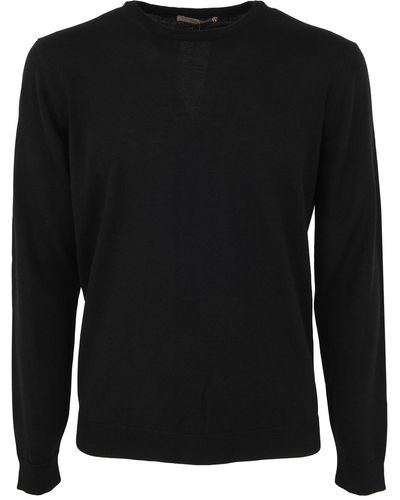 Nuur Long Sleeve Crew Neck Sweater - Black