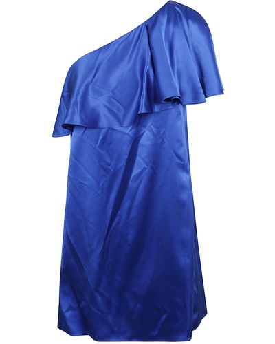 Saint Laurent Short One-sleeve Dress - Blue
