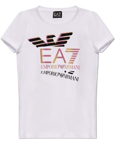 EA7 Emporio Armani T-Shirt With Logo - White