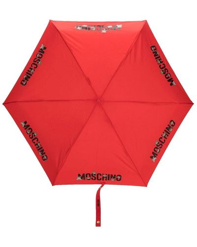 Moschino Bear Logo Box Supermini Umbrella - Red