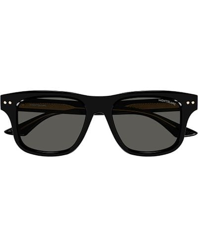 Montblanc Rectangle Frame Sunglasses - Black
