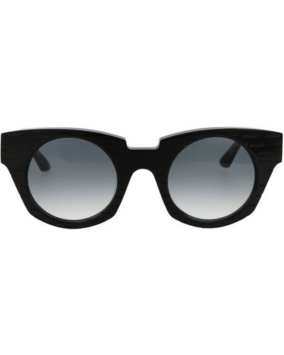 Yohji Yamamoto Slook 003 Round Frame Sunglasses - Black