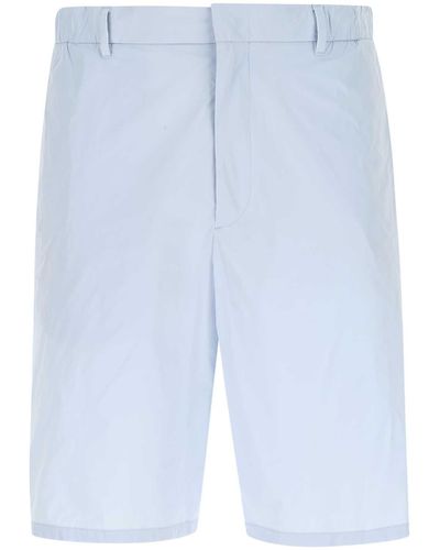 Prada Pastel Light- Polyester Bermuda Shorts - Blue