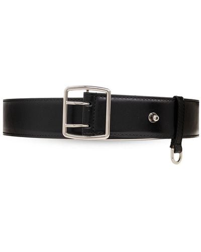 Alexander McQueen Leather Belt, - Black