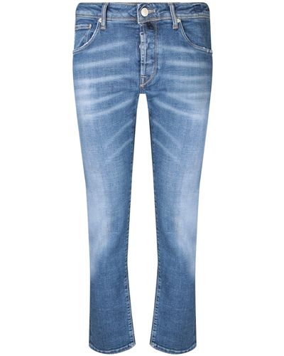 Incotex 5T Distressed Jeans - Blue