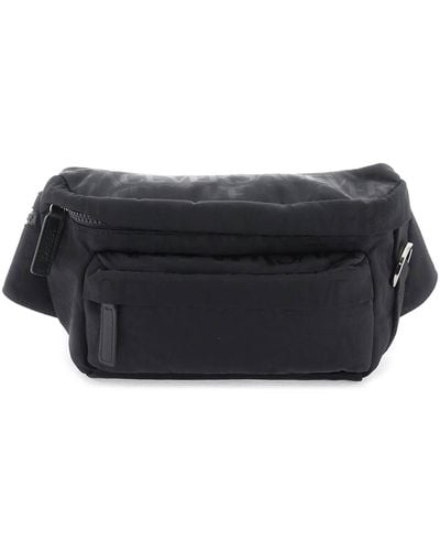 Versace Logo Zipped Belt Bag - Black