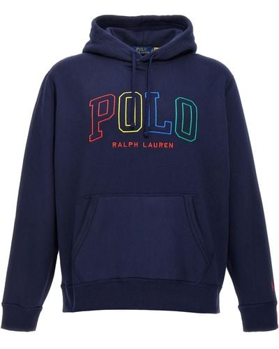 Polo Ralph Lauren Logo Hoodie Sweatshirt - Blue