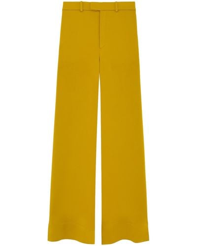 Saint Laurent Closure With Buttons Pants - Yellow
