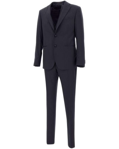 Corneliani Fresh Wool Three-Piece Formal Suit - Blue