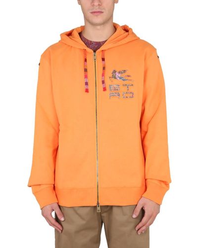 Etro Zip Sweatshirt. - Orange