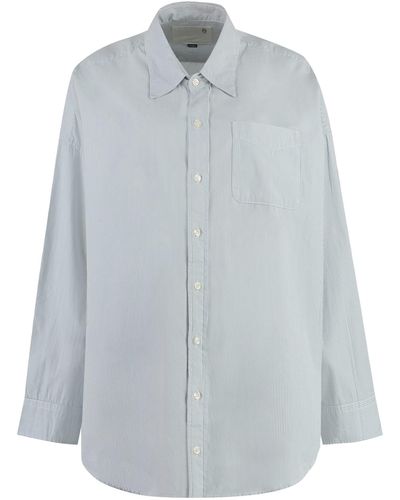 R13 Oversize Striped Shirt - Gray