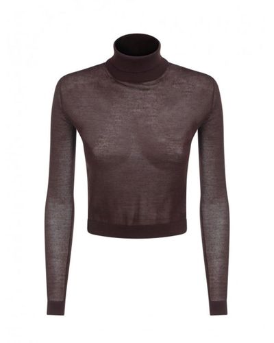 Tom Ford Cashmere And Silk Pullover - Brown