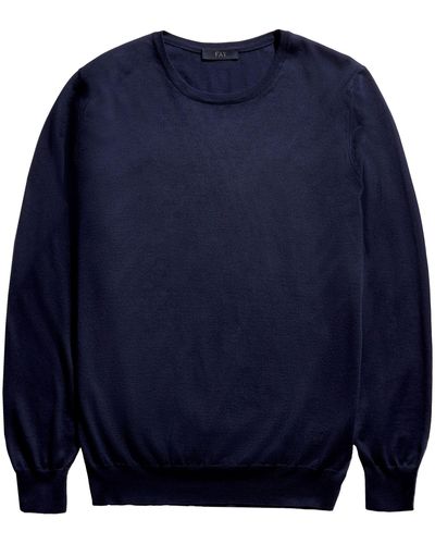 Fay Silk-Cotton Blend Sweater - Blue