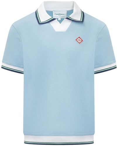 Casablanca Diamond Logo Polo Shirt - Blue