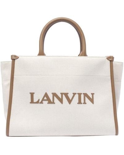 Lanvin In&Out Canvas Tote Bag - White