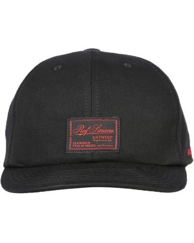 Raf Simons Logo Patch Baseball Hat - Black
