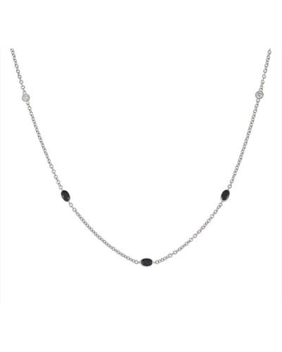 Lo Spazio Jewelry Lo Spazio Sapphire And Diamond Necklace - Blue