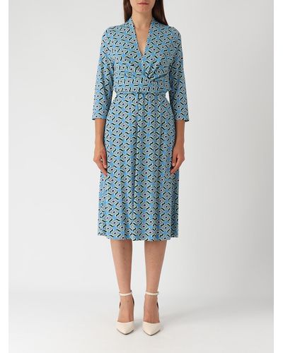 Maliparmi Abito Swirl Print Dress - Blue