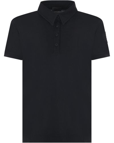 Blauer Polo In Misto Cotone E Modal - Black