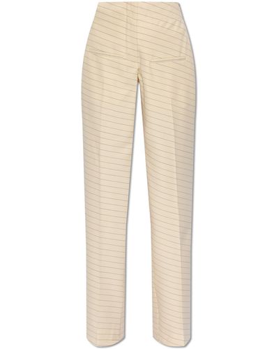 JW Anderson Pleat-Front Trousers - Natural