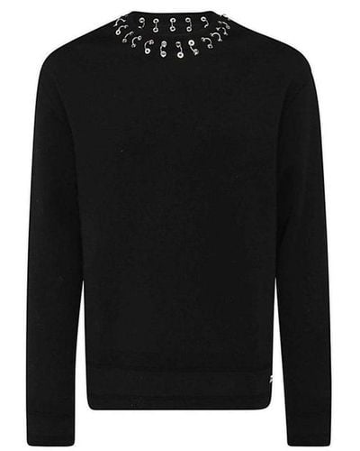 Givenchy Hoop Detailed Neckline Jumper - Black
