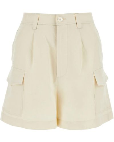 Woolrich Ivory Viscose Blend Shorts - White