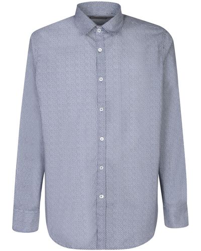 Canali Micropattern Shirt - Blue