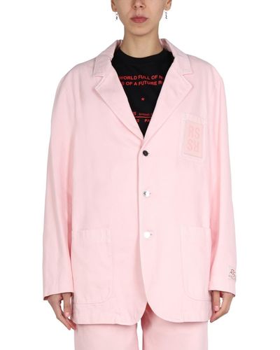 Raf Simons Logo Patch Jacket - Pink