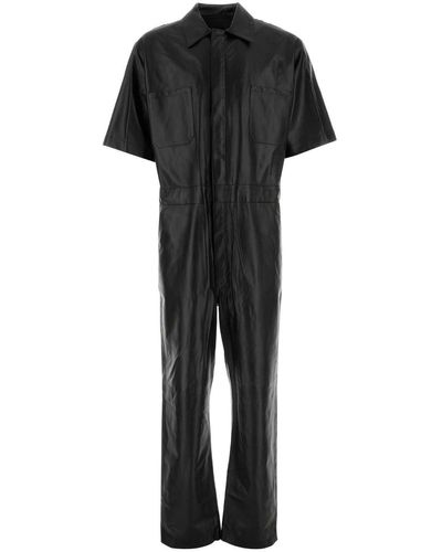 Givenchy Leather Jumpsuit - Black