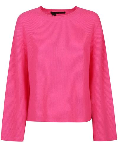 360cashmere Sophie Trapeze Round Neck Sweater - Pink
