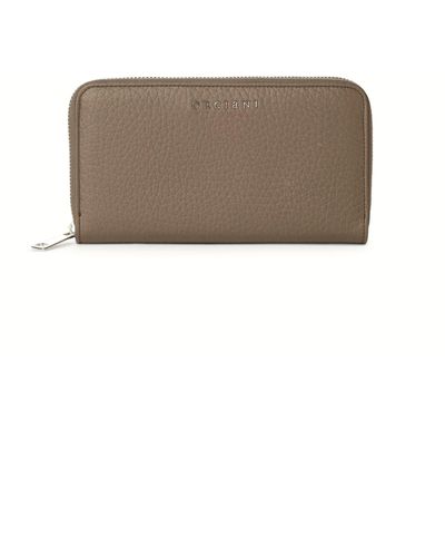 Orciani Zip Around Soft Leather Wallet - Natural