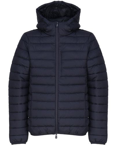 Save The Duck Jacket With Hood - Blue