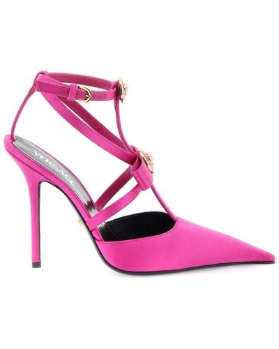Versace Pumps With Gianni Ribbon Bows - Pink