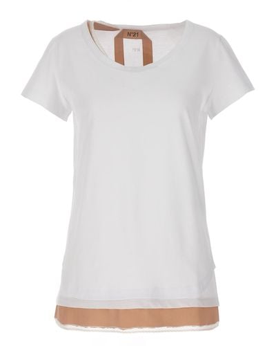 N°21 Slip Insert T-shirt - White