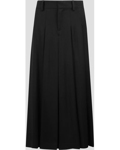 P.A.R.O.S.H. Twill Pleated Skirt - Black