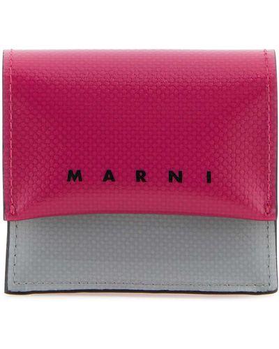 Marni Two-tone Pvc Key Chain Case - Pink
