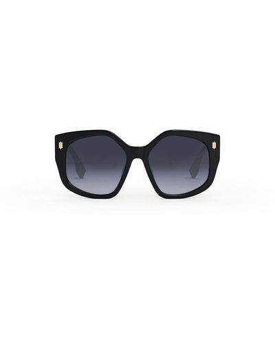 Fendi Geometric Frame Sunglasses - Blue