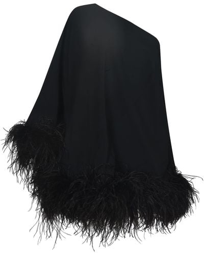 ‎Taller Marmo Fringed One-Sleeve Dress - Black