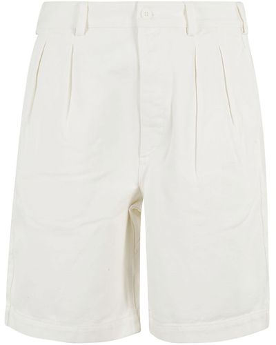 sunflower Pleated Shorts - White