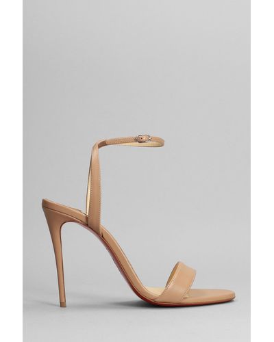 Christian Louboutin Loubigirl Sandals In Patent Leather - Brown