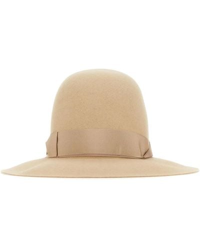 Borsalino Powder Velour Alessandria Hat - Natural