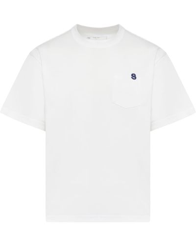 Sacai S Cotton Jersey T-Shirt - White